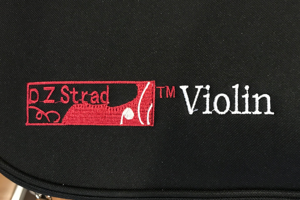 D Z Strad Violin Case - Black Oblong w/ Stitched Logo (4/4)