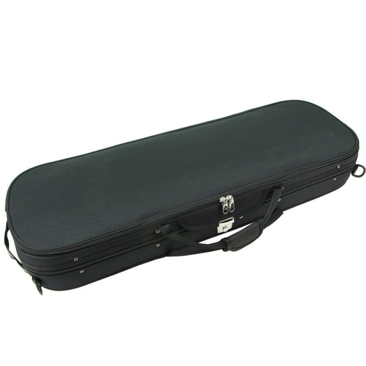 D Z Strad Violin Case - Black Oblong w/ Stitched Logo (4/4)