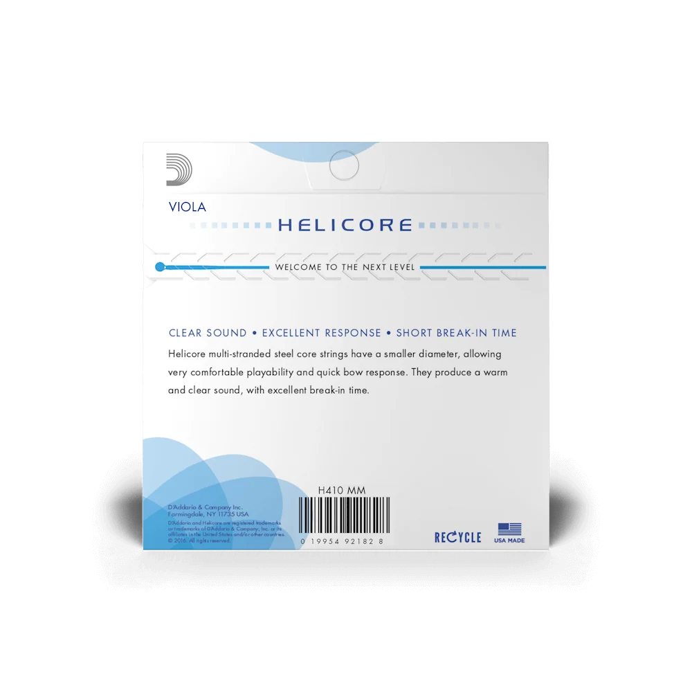 D'Addario Helicore Viola String Set – Medium Tension