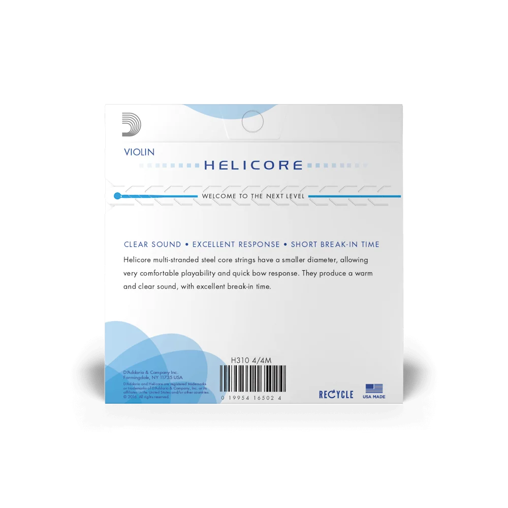 D'Addario Helicore Violin String Set – 4/4 Full Size – H310