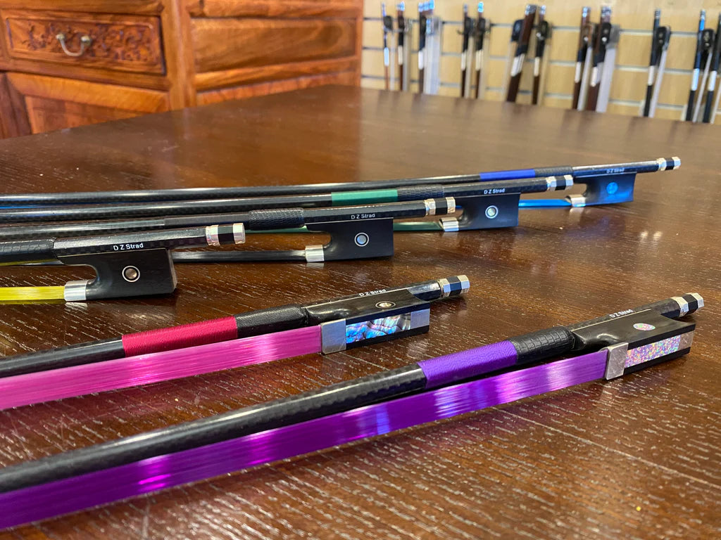 D Z Strad Violin Bow- Model RBW "Rain-BOW" Carbon Fiber Bow