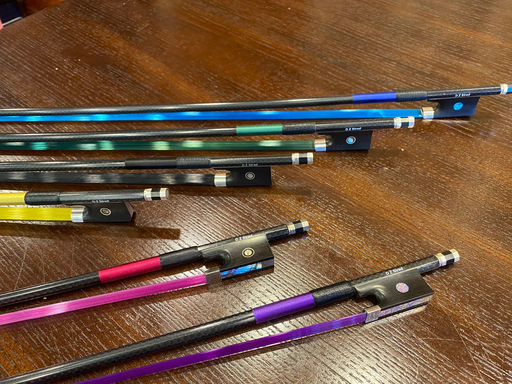 D Z Strad Violin Bow- Model RBW "Rain-BOW" Carbon Fiber Bow